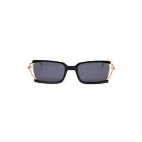 Angel Eyes AE0041C1 Siyah Çerçeve Siyah Cam Metal Gold Saplı Dikdörtgen Kadın Güneş Gözlüğü