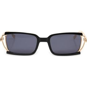 Angel Eyes AE0041C1 Siyah Çerçeve Siyah Cam Metal Gold Saplı Dikdörtgen Kadın Güneş Gözlüğü