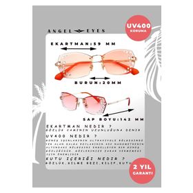 Angel Eyes AE1840C5B3983 Dikdörtgen Pembe Kadın Güneş Gözlüğü