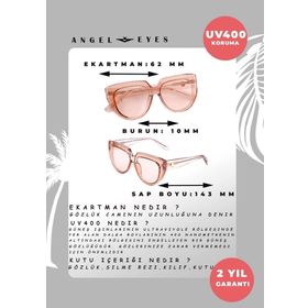 Angel Eyes AE2012C5B4489 Geometrik Şeffaf Kadın Güneş Gözlüğü