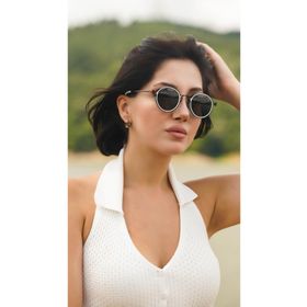 Angel Eyes AE2109C5 Yuvarlak Beyaz Çerçeveli Unisex Güneş Gözlüğü
