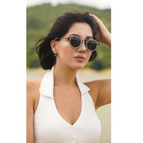 Angel Eyes AE2109C5 Yuvarlak Beyaz Çerçeveli Unisex Güneş Gözlüğü
