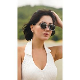 Angel Eyes AE2109C5 Yuvarlak Beyaz Çerçeveli Unisex Güneş Gözlüğü