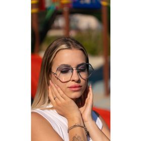 Angel Eyes B2921 Geometrik Tasarım Gümüş Çerceve Degrade Cam Kadın Güneş Gözlüğü