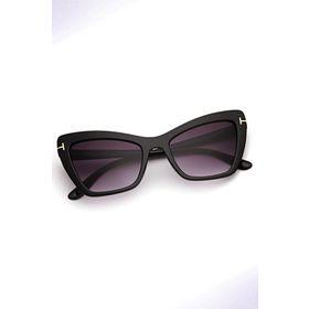 Angel Eyes B3572 Cat Eyes Tasarım Siyah Çerçeve Siyah Cam Kadın Güneş Gözlüğü