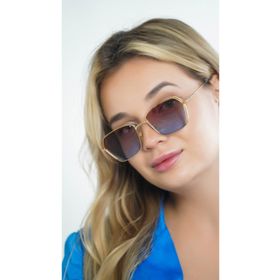 Angel Eyes YW-8056K Geometrik Gold Çerçeve Unisex Güneş Gözlüğü
