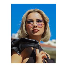 Angel Eyes YW-8056K Geometrik Gold Çerçeve Unisex Güneş Gözlüğü