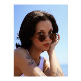 Angel Eyes YW-9030H Yuvarlak Kahverengi Unisex Güneş Gözlüğü