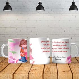 Angel Of Life Anneler Günü 4 Kişiye Özel Baskılı Yeni Tasarım Sihirli Kupa Bardak