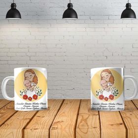 Angel Of Life Anneler Günü 5 Kişiye Özel Baskılı Yeni Tasarım Sihirli Kupa Bardak