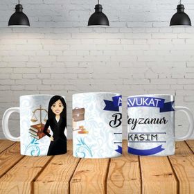 Angel Of Life Avukat Kadın Kişiye Özel Baskılı Yeni Tasarım Sihirli Kupa Bardak