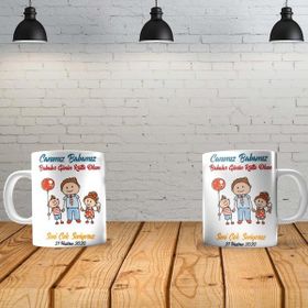 Angel Of Life Babalar Günü 2 Kişiye Özel Baskılı Yeni Tasarım Kupa Bardak