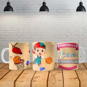 Angel Of Life Basketbolcuu Kişiye Özel Baskılı Yeni Tasarım Sihirli Kupa Bardak