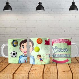 Angel Of Life Beden Eğitimi Öğretmeni Kişiye Özel Baskılı Yeni Tasarım Sihirli Kupa Bardak
