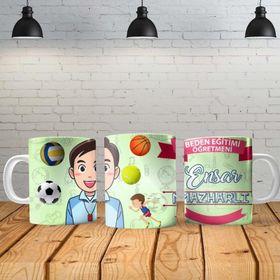 Angel Of Life Beden Eğitimi Öğretmeni Kişiye Özel Baskılı Yeni Tasarım Sihirli Kupa Bardak