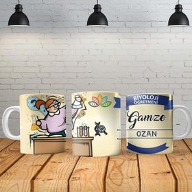 Angel Of Life Biyoloji Öğretmeni Kişiye Özel Baskılı Yeni Tasarım Sihirli Kupa Bardak