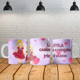 Angel Of Life Canım Kardeşim - Kız Kişiye Özel Baskılı Yeni Tasarım Kupa Bardak