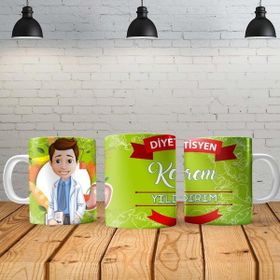 Angel Of Life Diyetisyen Erkek Kişiye Özel Baskılı Yeni Tasarım Kupa Bardak