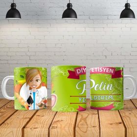 Angel Of Life Diyetisyen Kadın Kişiye Özel Baskılı Yeni Tasarım Sihirli Kupa Bardak