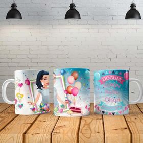 Angel Of Life Doğum Günü Anne Kişiye Özel Baskılı Yeni Tasarım Sihirli Kupa Bardak