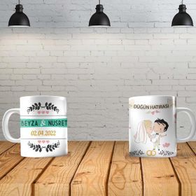 Angel Of Life Düğün 1 Kişiye Özel Baskılı Yeni Tasarım Kupa Bardak