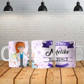 Angel Of Life Eczacı Kadın Kişiye Özel Baskılı Yeni Tasarım Sihirli Kupa Bardak