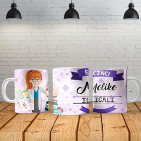 Angel Of Life Eczacı Kadın Kişiye Özel Baskılı Yeni Tasarım Sihirli Kupa Bardak