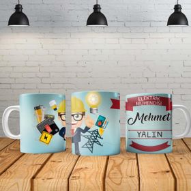 Angel Of Life Elektrik Mühendisii Kişiye Özel Baskılı Yeni Tasarım Sihirli Kupa Bardak