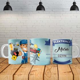 Angel Of Life Elektrikçi Kişiye Özel Baskılı Yeni Tasarım Kupa Bardak