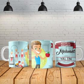 Angel Of Life Fitness Eğitmeni Kişiye Özel Baskılı Yeni Tasarım Kupa Bardak