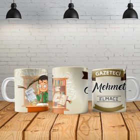 Angel Of Life Gazeteci Erkek Kişiye Özel Baskılı Yeni Tasarım Sihirli Kupa Bardak