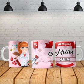 Angel Of Life Hemşire Kadın Kişiye Özel Baskılı Yeni Tasarım Kupa Bardak