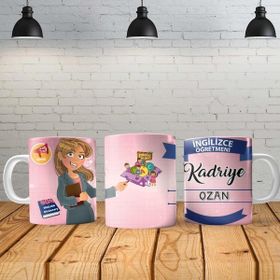 Angel Of Life İngilizce Öğretmeni Kişiye Özel Baskılı Yeni Tasarım Kupa Bardak