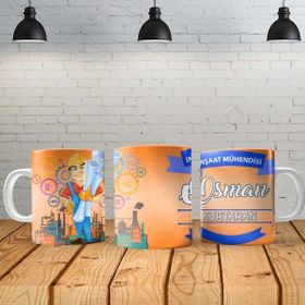 Angel Of Life İnşaat Mühendisi Kişiye Özel Baskılı Yeni Tasarım Kupa Bardak