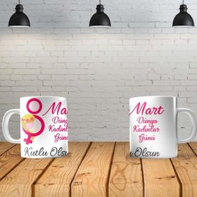 Angel Of Life Kadınlar Günü 5 Kişiye Özel Baskılı Yeni Tasarım Sihirli Kupa Bardak