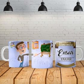 Angel Of Life Matematik Öğretmeni Erkek Kişiye Özel Baskılı Yeni Tasarım Kupa Bardak