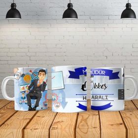 Angel Of Life Müdür Erkek Kişiye Özel Baskılı Yeni Tasarım Kupa Bardak