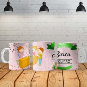 Angel Of Life Müzik Öğretmeni Kişiye Özel Baskılı Yeni Tasarım Kupa Bardak