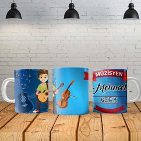 Angel Of Life Müzisyen Kişiye Özel Baskılı Yeni Tasarım Sihirli Kupa Bardak