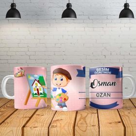 Angel Of Life Resim Öğretmeni Kişiye Özel Baskılı Yeni Tasarım Kupa Bardak