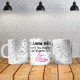 Angel Of Life Yazı Baskılı Model 7 Kişiye Özel Baskılı Yeni Tasarım Sihirli Kupa Bardak