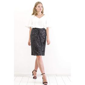Angelino Butik KL06 Siyah Abiye Etek