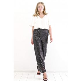 Angelino Butik KL94Z Siyah Abiye Pantolon