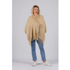 Angora 60x180 Bej Ponponlu Şal
