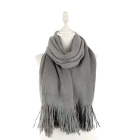 Angora 60x180 Gri Tavşan Tüğü Şal