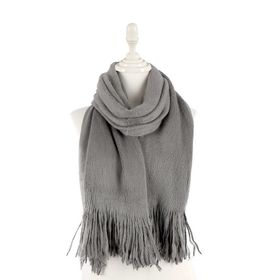 Angora 60x180 Gri Tavşan Tüğü Şal