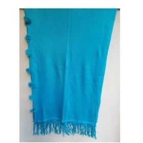 Angora 60x180 Mavi Ponponlu Şal