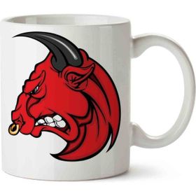 Angry Bull Head Bing Baskılı Kupa