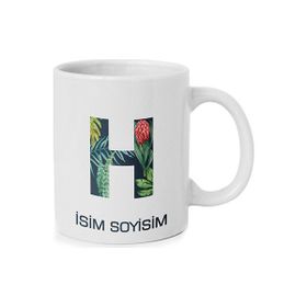 Anı Diyarı Kişiye Özel H Harfli Isim Yazılı Kupa Bardak