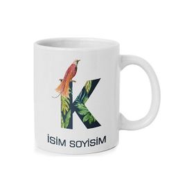Anı Diyarı Kişiye Özel K Harfli Isim Yazılı Kupa Bardak